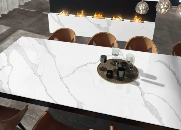 Best Quartz Countertops – Calacatta White Quartz Slab - Image 2