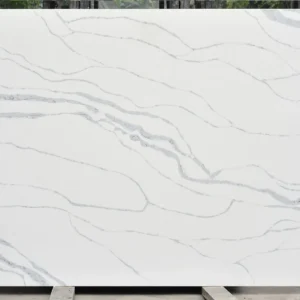 Countertop Quartz – Elegant Flowing Vein Quartz Slab