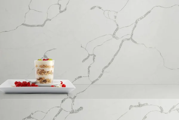 Engineered Quartz Countertops – Bold Grey Vein Slab - Image 2
