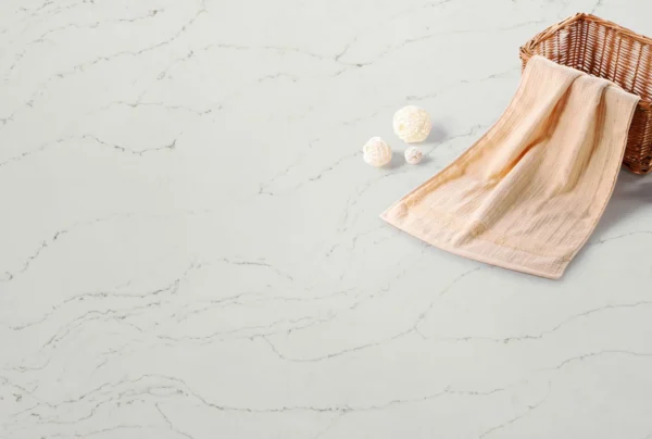 White Quartz Countertop – Soft Vein Quartz Slab - Image 2
