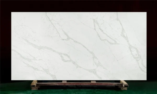Calacatta Milano White Quartz Slab – Wholesale Quartz Countertop Color with Grey Veining