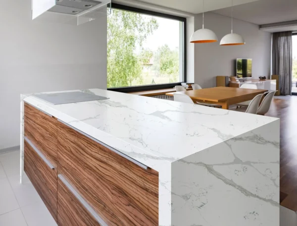 Quartz Countertops Price – Elegant White Vein Quartz Slab - Image 2