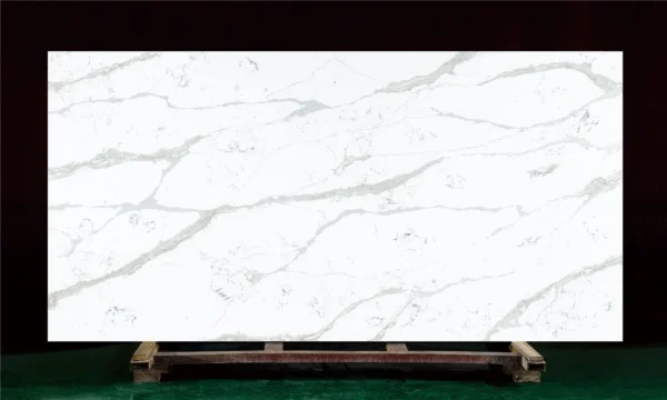 Quartz Countertops Price – Elegant White Vein Quartz Slab