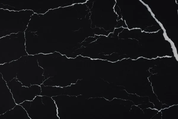 Shop Luxurious Black Quartz Countertops with Bold White Veining - Image 2
