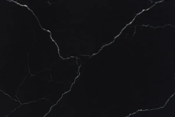 Luxurious Black and White Quartz Countertops with Elegant Veining - Image 2
