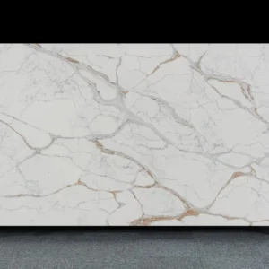 Elegant Grey Quartz Countertop with Subtle Gold Veining