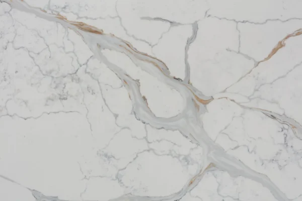 Elegant Grey Quartz Countertop with Subtle Gold Veining - Image 2