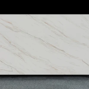 Quartz Engineered Stone Countertop with Soft Beige and White Veining