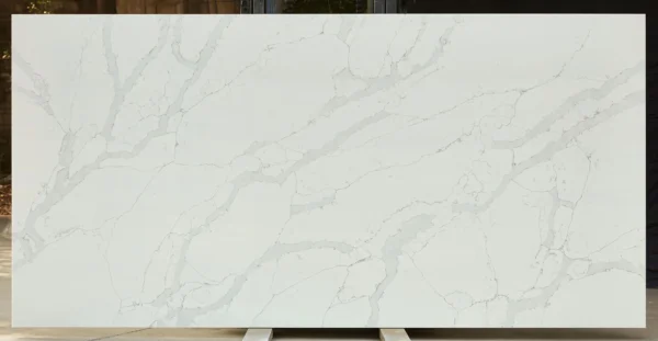 Quartz Countertops Price Per Square Foot – Elegant Light Vein Quartz Slab