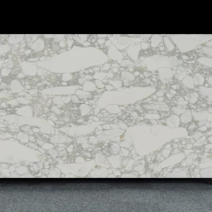 White Quartz Slab with Pebble-Like Grey Veining – Premium Engineered Stone for Countertops & Walls
